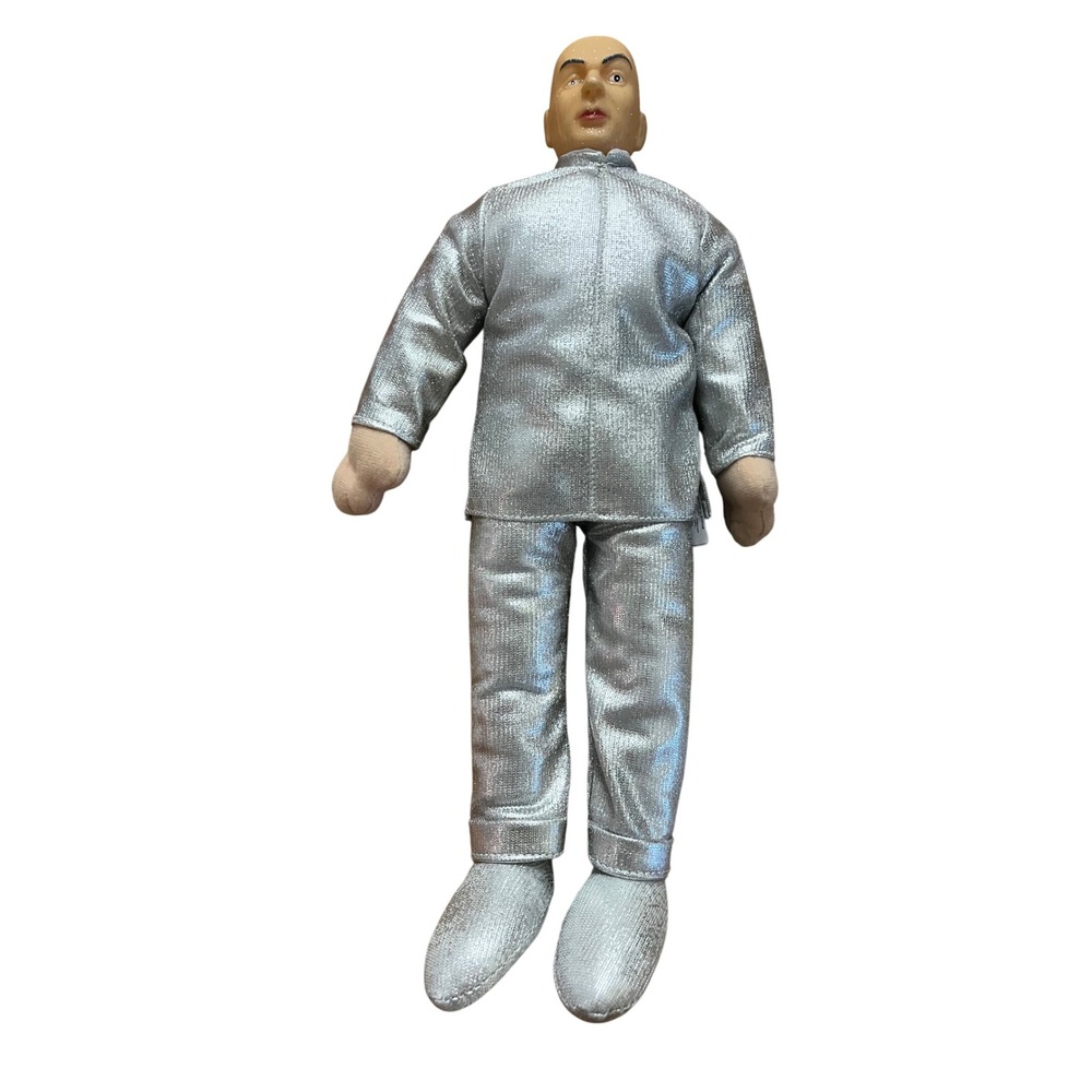 Austin Powers Dr. Evil Plush Doll 1999 Play By Play Silver Suit Vintage NWT